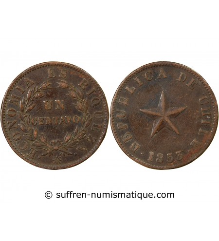 CHILI - 1 CENTAVO 1853