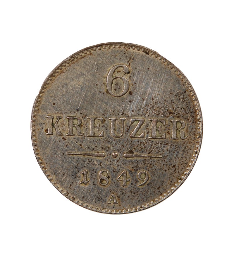 AUTRICHE, FRANÇOIS-JOSEPH Ier - 6 KREUZER 1849 A VIENNE
