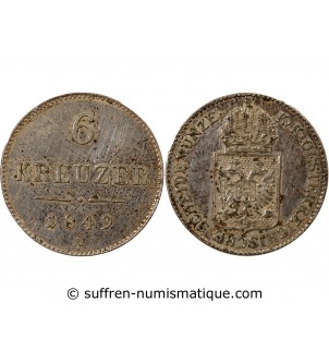 AUTRICHE, FRANÇOIS-JOSEPH Ier - 6 KREUZER 1849 A VIENNE