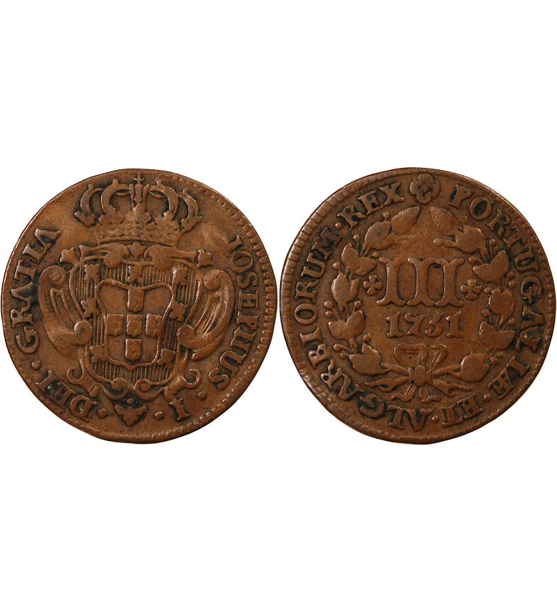 PORTUGAL, JOSEPH Ier - 3 REIS 1751