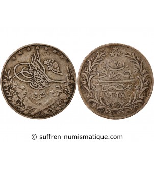 EGYPTE, MUHAMMAD V - 5 QIRSH ARGENT 1327 (1913)