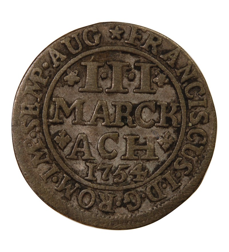 ALLEMAGNE, AIX-LA-CHAPELLE - 3 MARCK ARGENT 1754