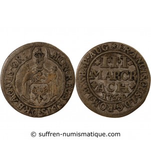 ALLEMAGNE, AIX-LA-CHAPELLE - 3 MARCK ARGENT 1754