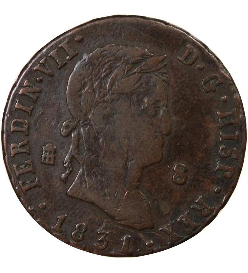 ESPAGNE, FERDINAND VII - 8 MARAVEDIS 1831
