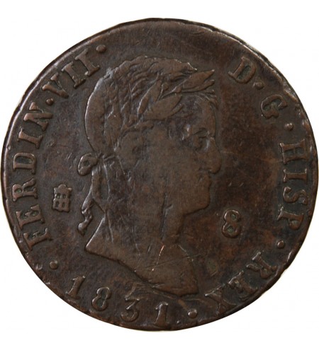 ESPAGNE, FERDINAND VII - 8 MARAVEDIS 1831