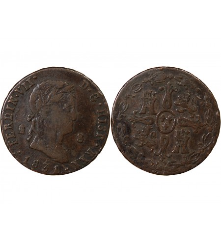 ESPAGNE, FERDINAND VII - 8 MARAVEDIS 1831