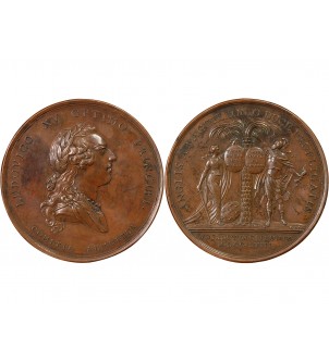 LOUIS XV - MÉDAILLE BRONZE 1758 - Victoire sur les Anglais des milices bretonnes 2