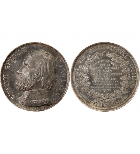 GARIBALDI - MÉDAILLE ÉTAIN 1859 - Indépendance italienne