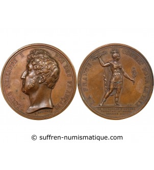 LOUIS-PHILIPPE Ier, PRISE D'ANVERS - MÉDAILLE BRONZE 1832
