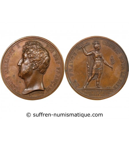 LOUIS-PHILIPPE Ier, PRISE D'ANVERS - MÉDAILLE BRONZE 1832