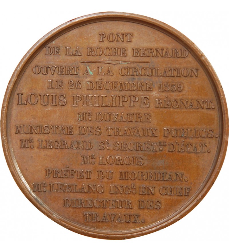 LOUIS-PHILIPPE Ier, PONT DE LA ROCHE-BERNARD - MÉDAILLE BRONZE