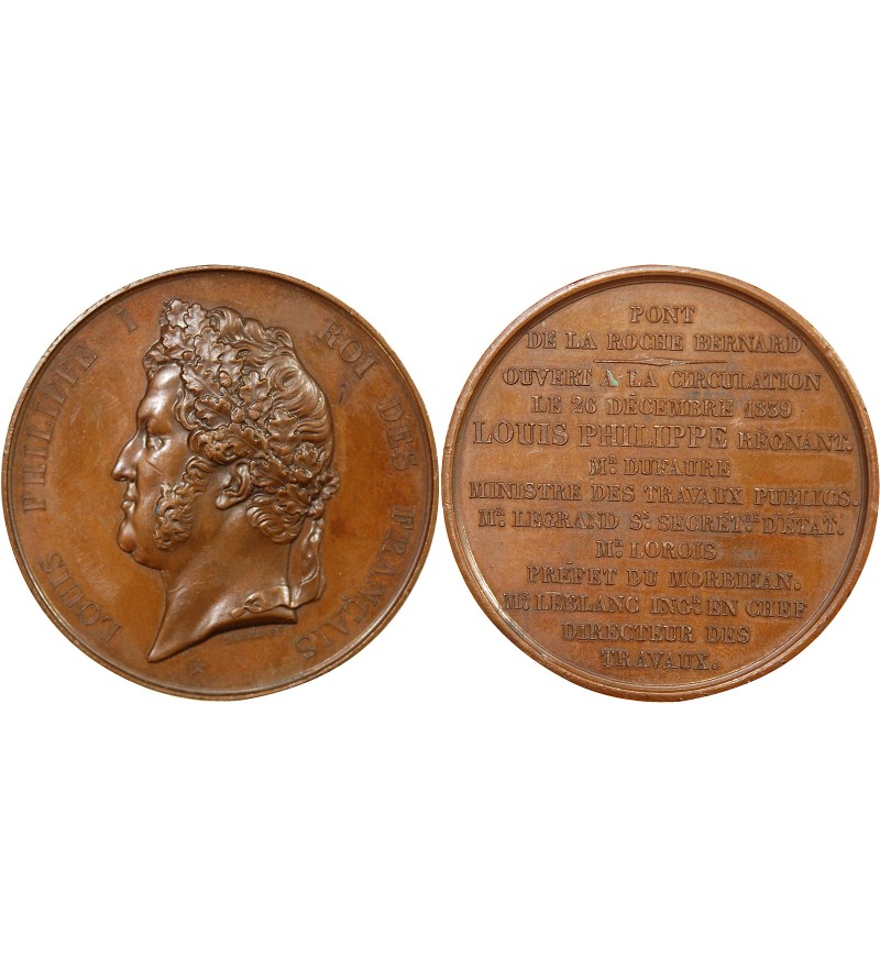 LOUIS-PHILIPPE Ier, PONT DE LA ROCHE-BERNARD - MÉDAILLE BRONZE