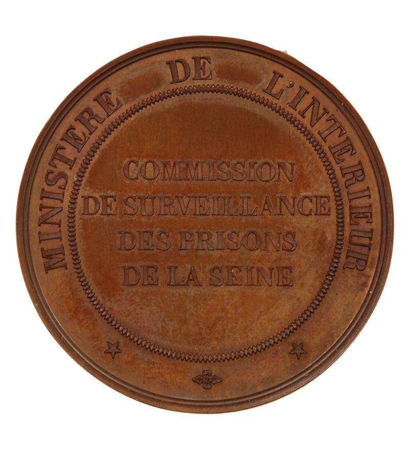 MINISTÈRE DE L'INTÉRIEUR, PRISONS DE LA SEINE - MÉDAILLE CUIVRE
