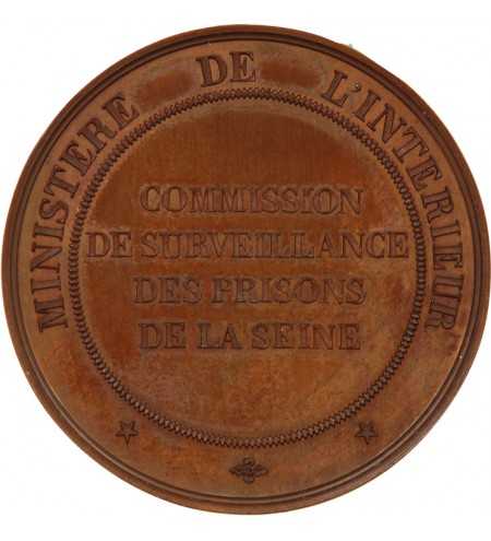 MINISTÈRE DE L'INTÉRIEUR, PRISONS DE LA SEINE - MÉDAILLE CUIVRE