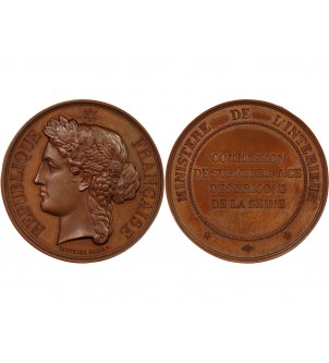 MINISTÈRE DE L'INTÉRIEUR, PRISONS DE LA SEINE - MÉDAILLE CUIVRE 2