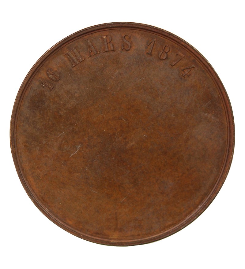 NAPOLÉON IV - MÉDAILLE CUIVRE 1874 - MAJORITÉ DU PRINCE