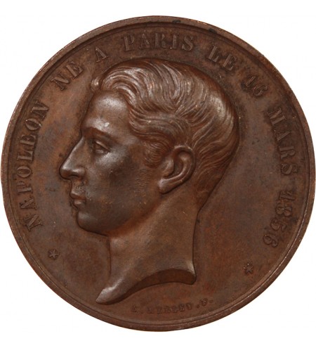 NAPOLÉON IV - MÉDAILLE CUIVRE 1874 - MAJORITÉ DU PRINCE