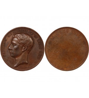 NAPOLÉON IV - MÉDAILLE CUIVRE 1874 - MAJORITÉ DU PRINCE 2