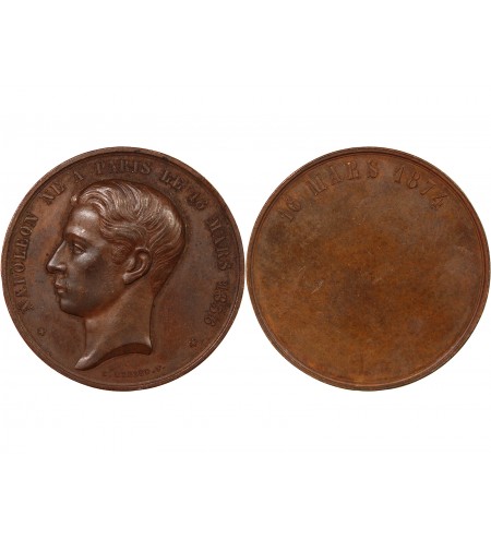 NAPOLÉON IV - MÉDAILLE CUIVRE 1874 - MAJORITÉ DU PRINCE