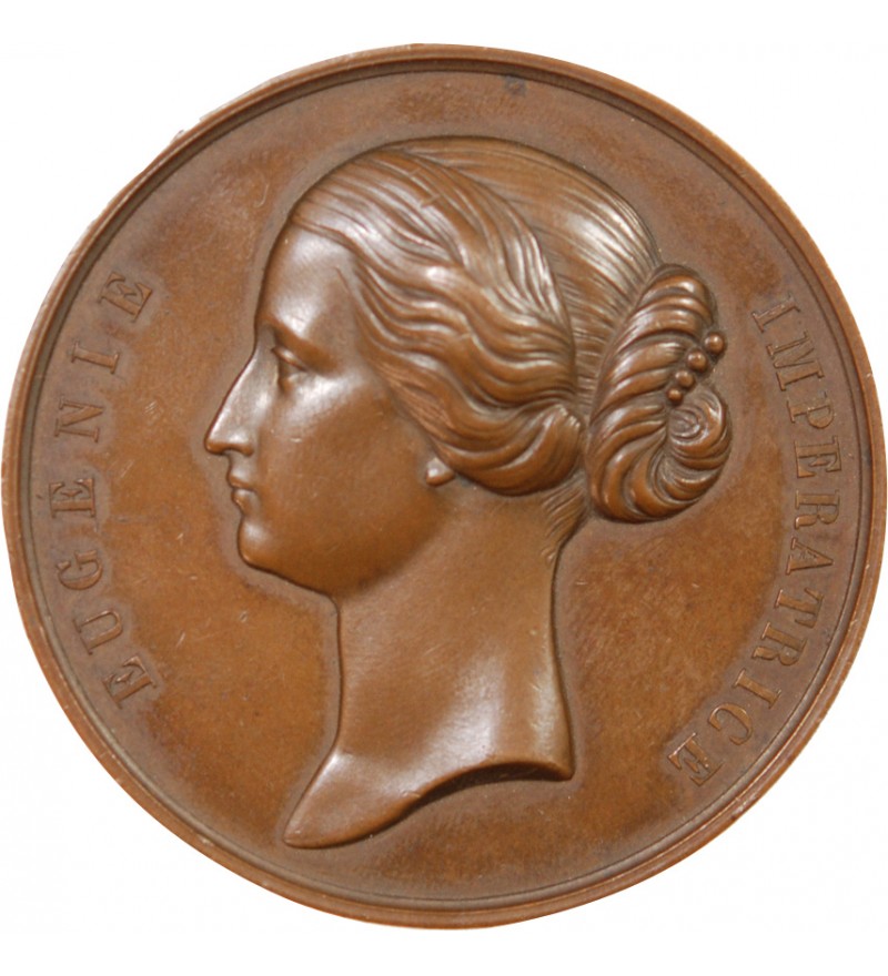 EUGÉNIE, EXPOSITION NATIONALE DE NANTES - MÉDAILLE CUIVRE 1861