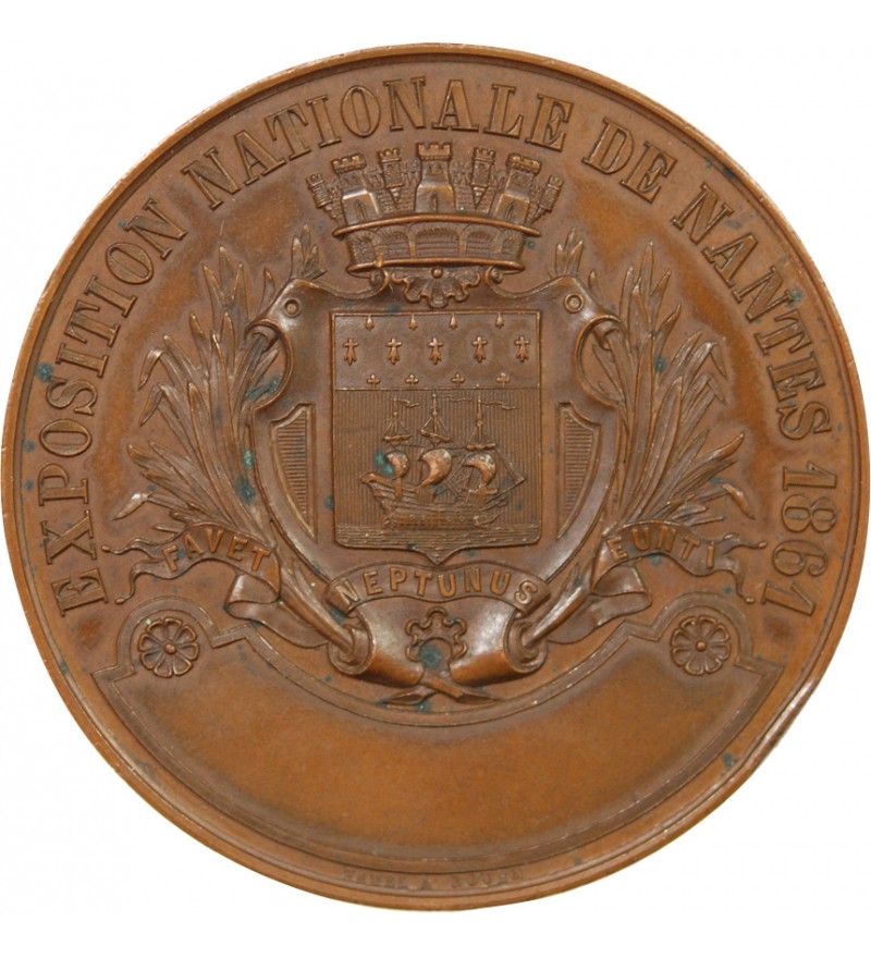 EUGÉNIE, EXPOSITION NATIONALE DE NANTES - MÉDAILLE CUIVRE 1861
