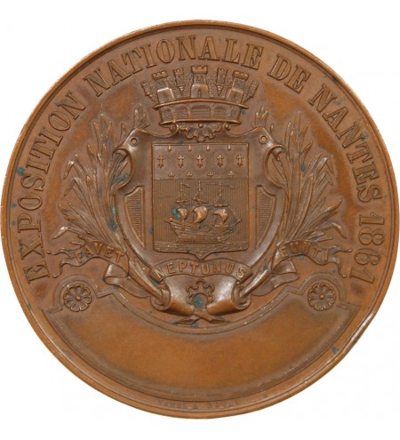 EUGÉNIE, EXPOSITION NATIONALE DE NANTES - MÉDAILLE CUIVRE 1861