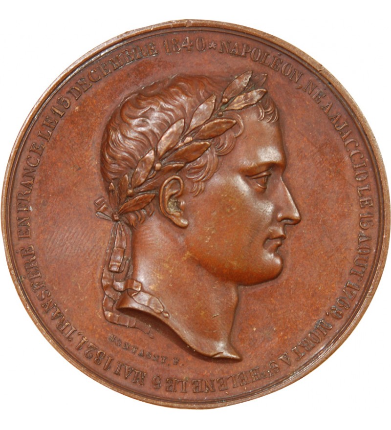 NAPOLÉON Ier, RETOUR DES CENDRES - MÉDAILLE BRONZE 1840
