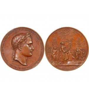 NAPOLÉON Ier, RETOUR DES CENDRES - MÉDAILLE BRONZE 1840 2