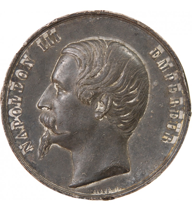 NAPOLÉON III, PALAIS DE L'INDUSTRIE - MÉDAILLE ÉTAIN 1855