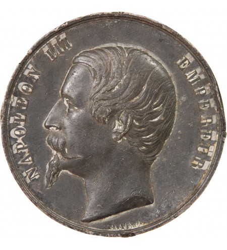 NAPOLÉON III, PALAIS DE L'INDUSTRIE - MÉDAILLE ÉTAIN 1855