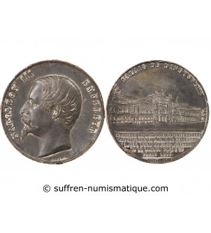 NAPOLÉON III, PALAIS DE L'INDUSTRIE - MÉDAILLE ÉTAIN 1855