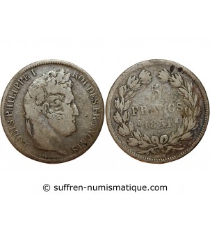 Louis-Philippe Ier 5 francs Argent 1831 M Toulouse
