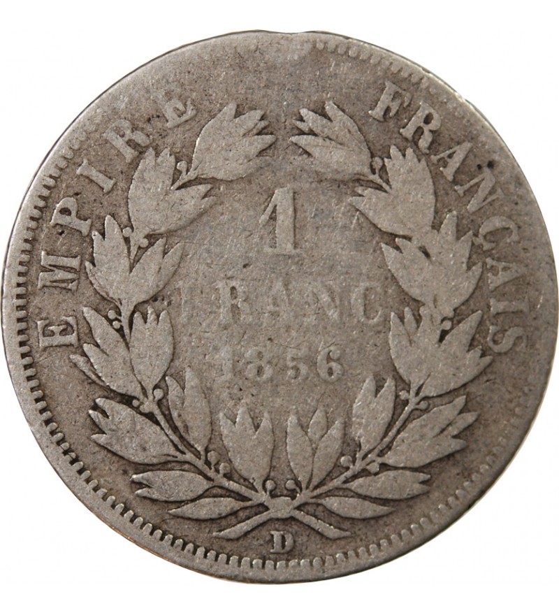 NAPOLEON III - 1 FRANC ARGENT 1856 D LYON