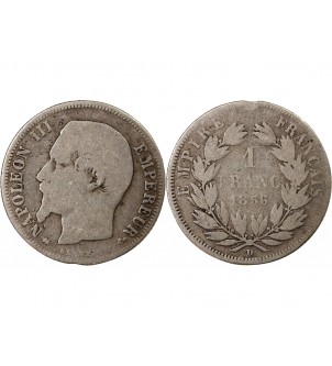 NAPOLEON III - 1 FRANC ARGENT 1856 D LYON 2