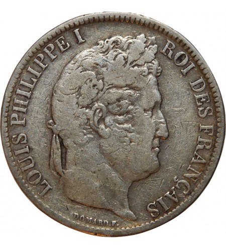 Louis-Philippe Ier 5 francs Argent 1831 K Bordeaux