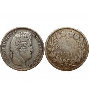 Louis-Philippe Ier 5 francs Argent 1831 K Bordeaux 2