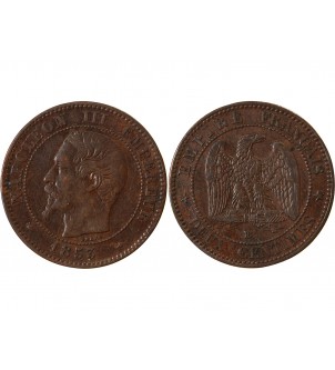 NAPOLEON III - 2 CENTIMES 1853 BB STRASBOURG 2