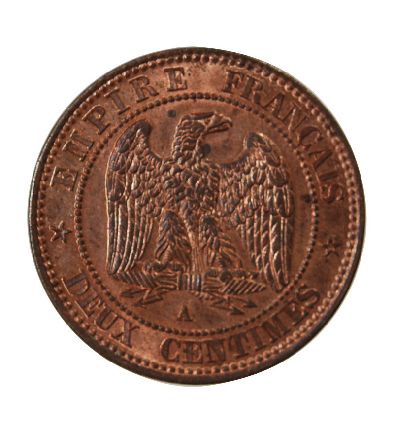 NAPOLEON III - 2 CENTIMES 1855 A PARIS variété ancre