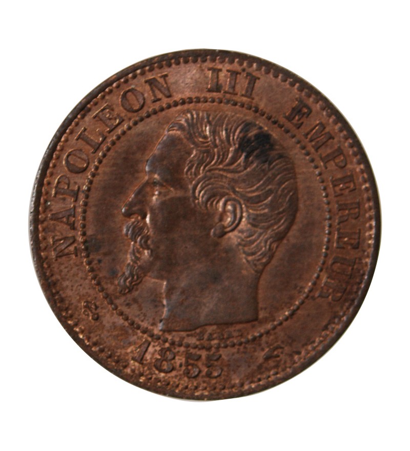 NAPOLEON III - 2 CENTIMES 1855 A PARIS variété ancre