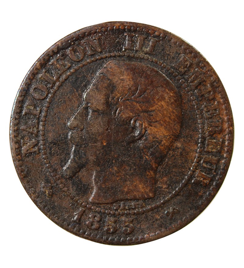 NAPOLEON III - 2 CENTIMES 1855 B ROUEN Variété Ancre