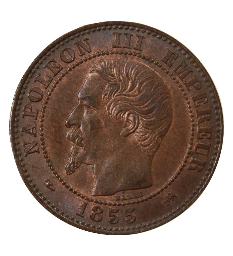 NAPOLEON III - 2 CENTIMES 1855 D LYON Variété Chien Petit D