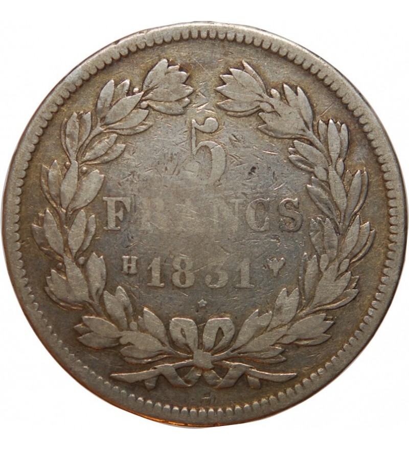 Louis-Philippe Ier 5 francs Argent 1831 H La Rochelle