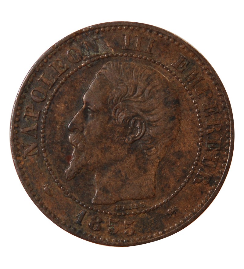 NAPOLEON III - 2 CENTIMES 1855 D LYON Variété Chien Petit D