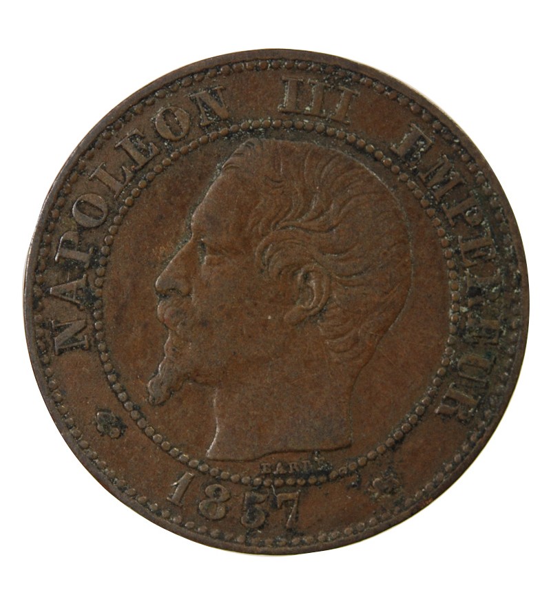 NAPOLEON III - 2 CENTIMES 1855 D LYON Variété Ancre Grand D