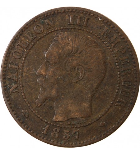 NAPOLEON III - 2 CENTIMES 1857 MA MARSEILLE