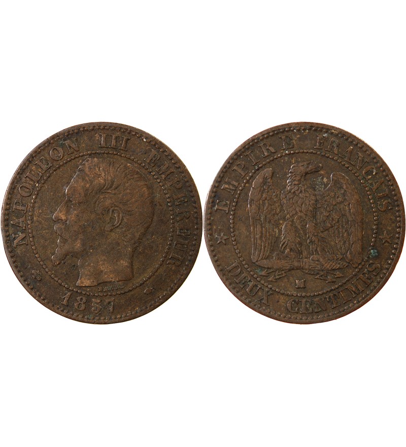 NAPOLEON III - 2 CENTIMES 1857 MA MARSEILLE