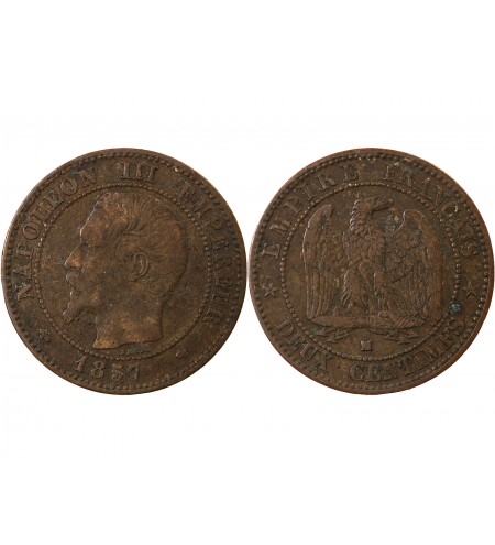 NAPOLEON III - 2 CENTIMES 1857 MA MARSEILLE