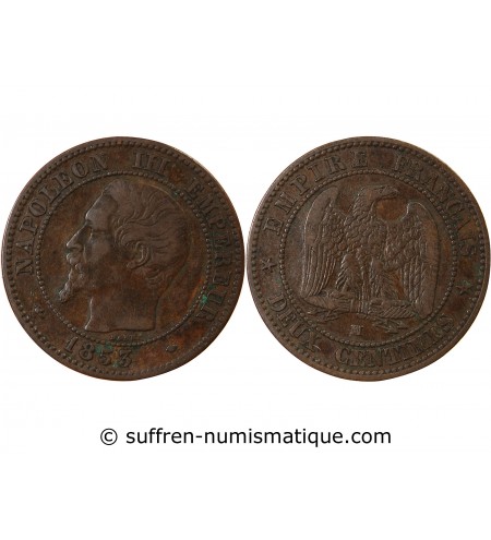 NAPOLEON III - 2 CENTIMES 1853 MA MARSEILLE