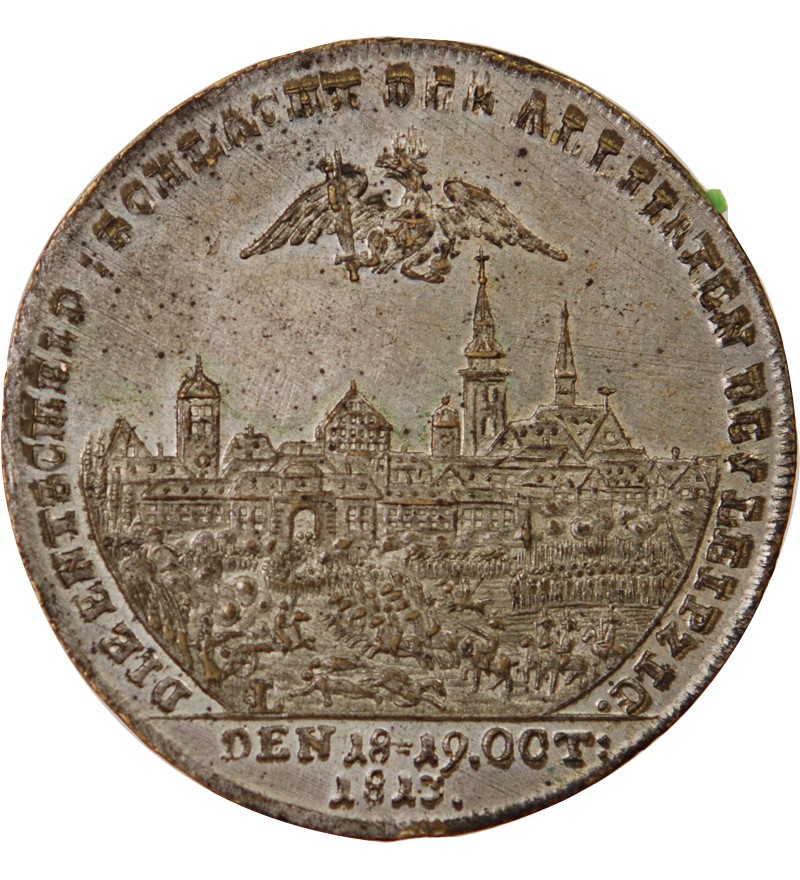 RUSSIE, ALEXANDRE Ier ET FRANCOIS Ier - JETON 1813 - BATAILLE DE LEIPZIG