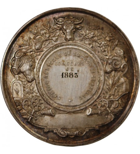 COMICE AGRICOLE DE BELLAC – MÉDAILLE ARGENT attribuée en 1883